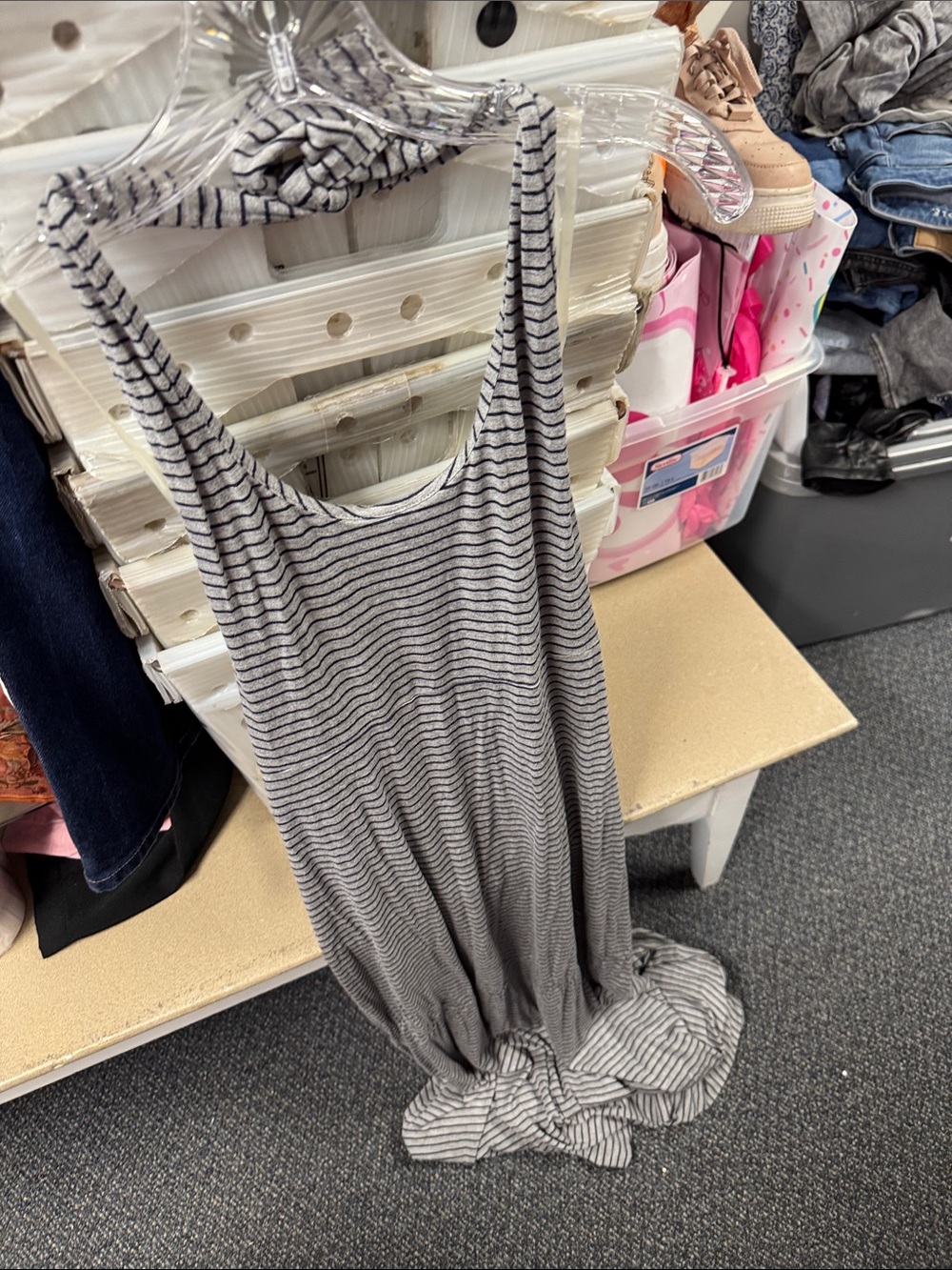 Gap stripe halter maxi dress S // 080262